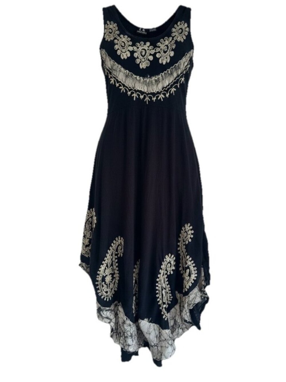 S.R. Fashion Women Paisley Asymmetric Tunic Dress Whimsigoth Boho Sleeveless OS